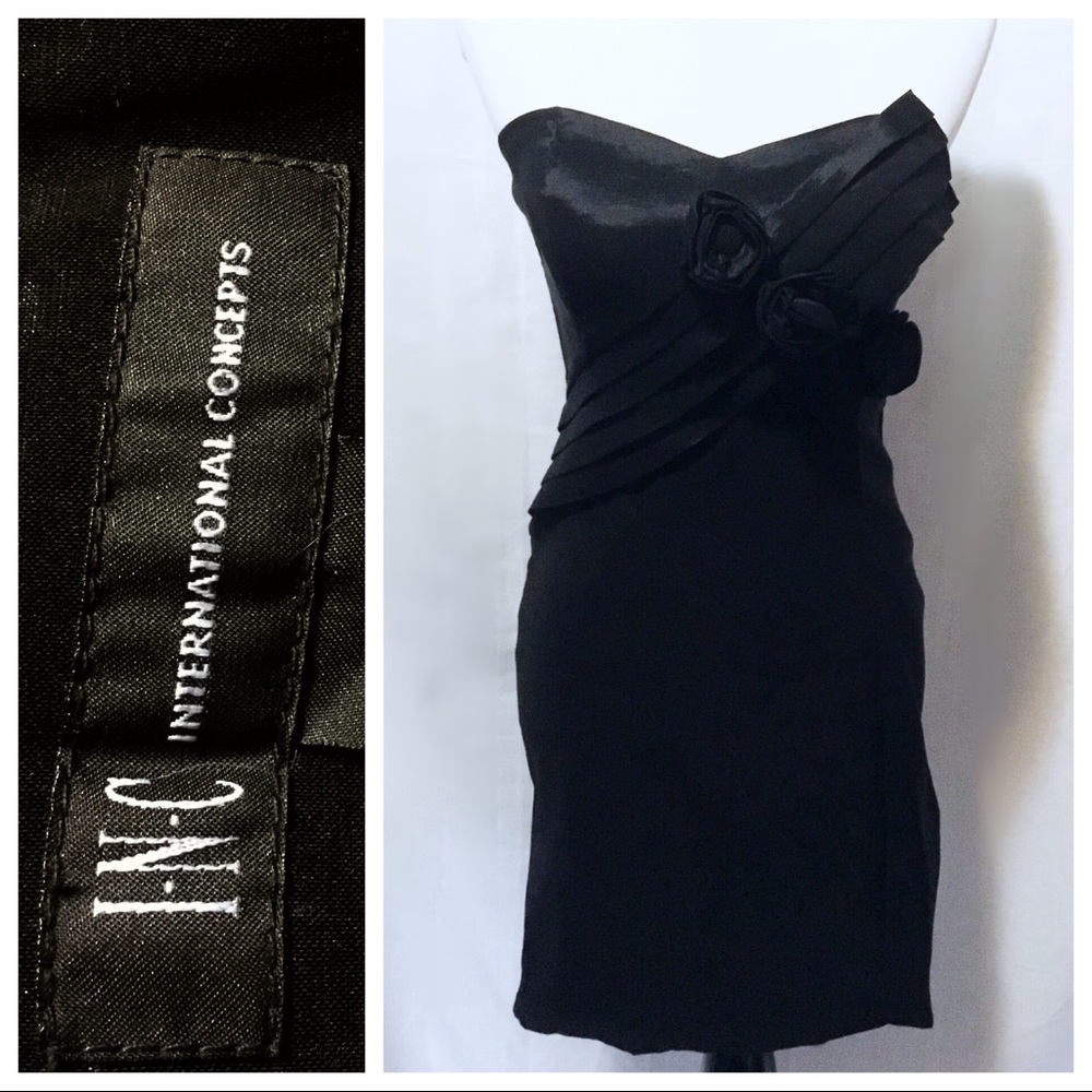 INC ~ Little Black Strapless Dress - Size 2